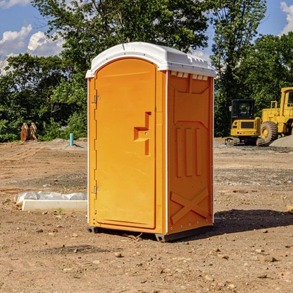 what is the maximum capacity for a single portable restroom in Pittsville